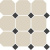 TopCer Octagon 4416OCT14 White 16/Black Dots 14 30x30