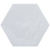 Cifre Kane Hexagon White 16x18