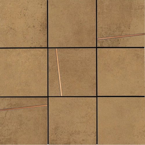 La Fabbrica Ceramiche Hurban 177326 Quadrotto Intarsio Ocra Nat Ret 30x30