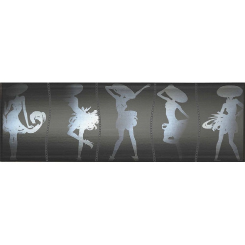 EdilCuoghi Ceramiche Reflexe Noir Fascia Petite Dame 20x60