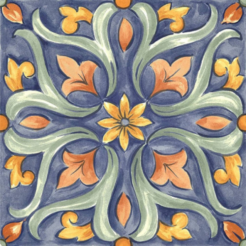 Marazzi Ragno Amuri RC8K Decoro Maiolica Tappeto 4 Glossy RT 20x20