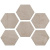 Monocibec Ceramiche Thema 92853 Earth Esagonetta Mosaico Lato 8 Naturale 30x40