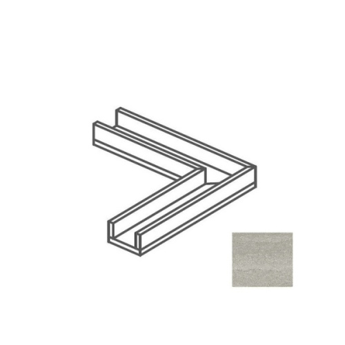Impronta italgraniti Dorset DR07CAA6 Canalina Angolare Cenere Cross Cut 14x60x8