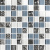 Роскошная Мозаика Стеклянная МС 2355 Белая Серая Платина 30x30