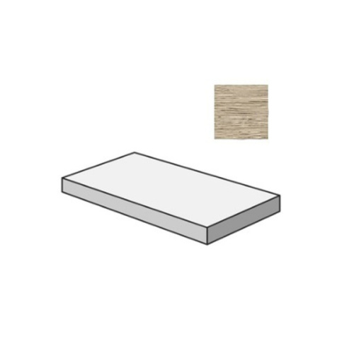 Sant Agostino Sunwood CSAGSSNA12 Gradone Angolare Sx Almond 33x120