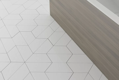 WOW Floor Tiles 102389 Hexa Floor Ash Grey Matt 20x23