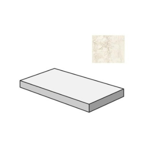 Sant Agostino Invictus CSAGSIIV12 Gradone Angolare Sx Ivory 33x120