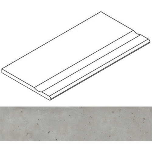 Italon Avantgarde (Авангард) 620090001153 Silver Бортик С Выемкой Закруглённый 20mm 30x120