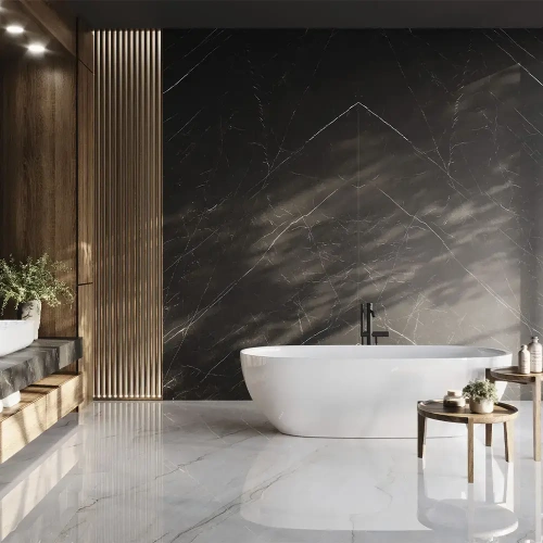 Venux Surface Marquina Matt Polished 6mm 160x320 - керамическая плитка и керамогранит