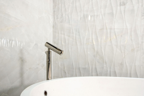 Porcelanite Dos 1217 White Relieve Wave Rect 40x120