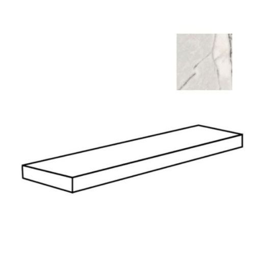 Flaviker PI.SA Supreme Treasure 0009083 Angolare Top Sx Greylac Platinum Nat Ret 32x120 - керамическая плитка и керамогранит