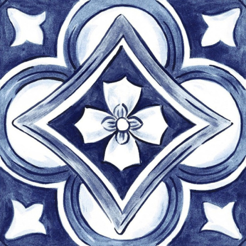 Marazzi Ragno Amuri RC8G Decoro Maiolica Tappeto 1 Glossy RT 20x20