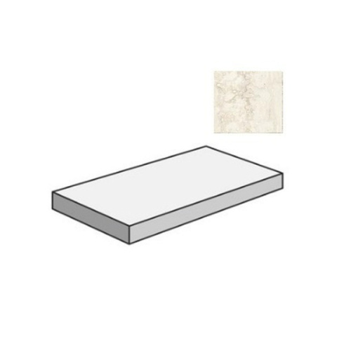 Sant Agostino Invictus CSAGDIIV12 Gradone Angolare Dx Ivory 33x120