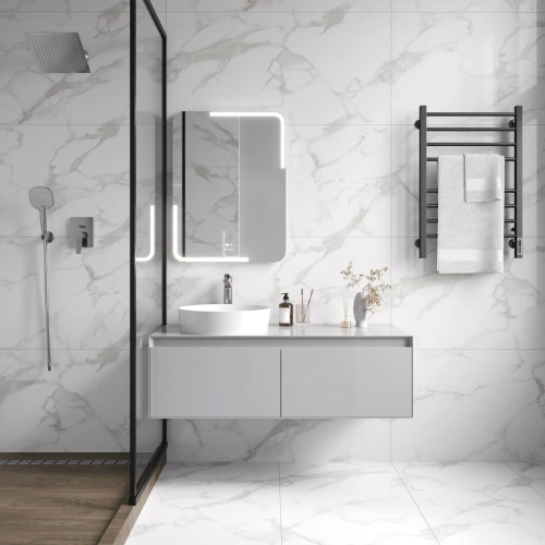 Ceradim Statuario Perfect Silver Белый Полированный 80 80x80
