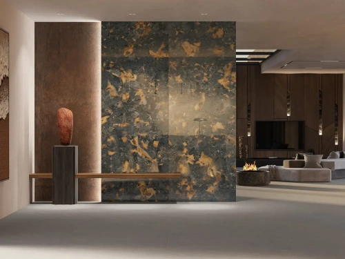 Kerama Marazzi Лава SL1232G0342R6 Чёрный лаппатированный обрезной 119,5x320 - керамическая плитка и керамогранит
