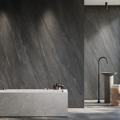 Venux Surface Urban Black Nature 12mm 160x320 - керамическая плитка и керамогранит