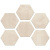 Monocibec Ceramiche Thema 92852 Dune Esagonetta Mosaico Lato 8 Naturale 30x40