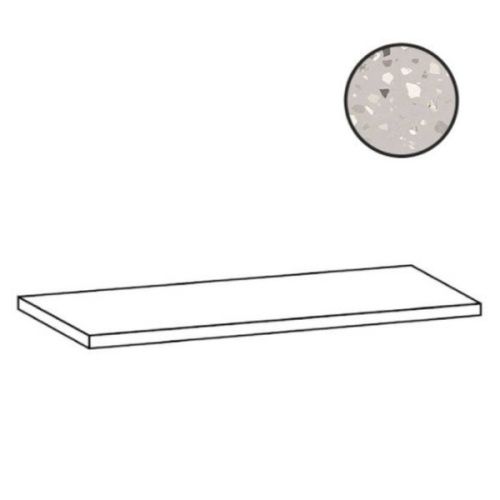 Sant Agostino Deconcrete CSAGSDMP12 Ang Gradone De Medium Sx Pearl 33x120