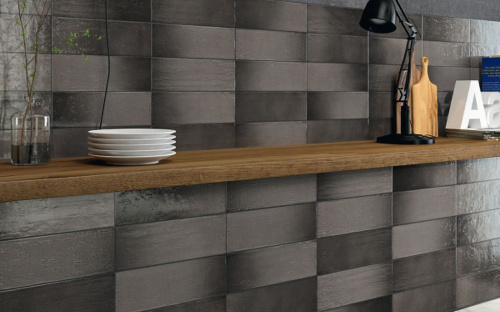 Iris Ceramica Aura 754949 Slate Glossy 30x10