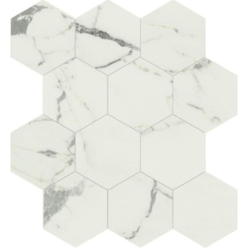 Caesar Anima ACKZ Statuario Composizione Esagono LP 28,5x33