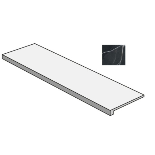 Impronta italgraniti Charm Experience CH03GT3 Calacatta Black Gradone Toro Lappato 33x120