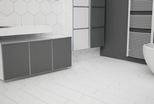 WOW Floor Tiles Hexa R9 Ice White Matt 20x23