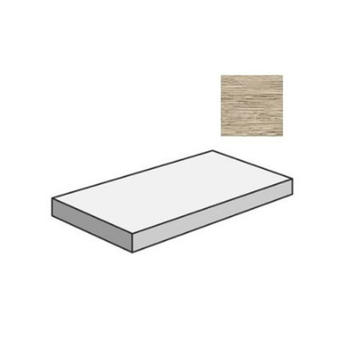 Sant Agostino Sunwood CSAGDSNA12 Gradone Angolare Dx Almond 33x120