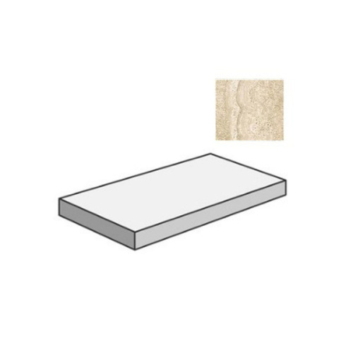 Sant Agostino Via Appia CSAGDVCB12 Gradone Angolare Dx Vein Cut Beige 33x120