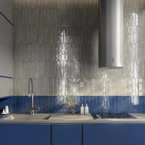 Kerama Marazzi Мажорель KM26376 Серый глянцевый 6x28,5