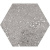 Apavisa Wind 8431940361845 Grey Natural Hexagon 25x29