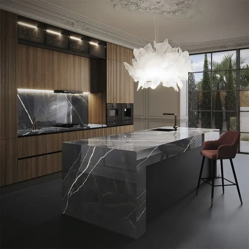 Venux Surface Deep Black Silk 6mm 160x320 - керамическая плитка и керамогранит